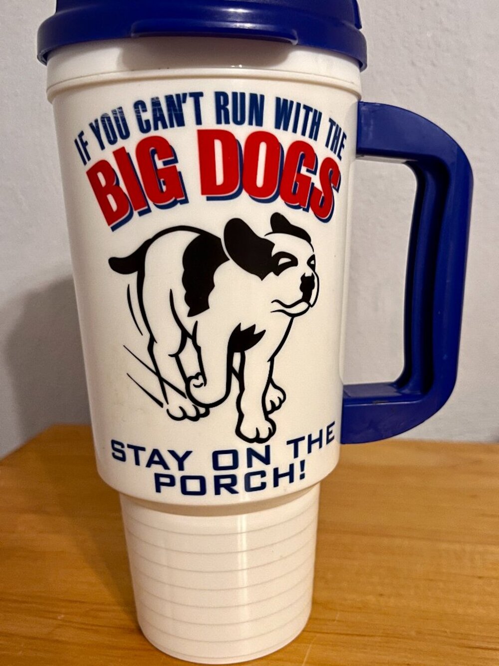 Big Dogs Travel Mug Stay On The Porch Puppy Tumbler